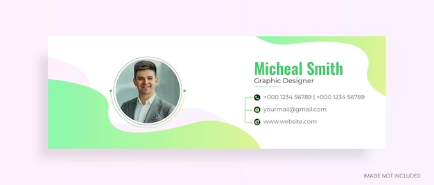 Email signature template or personal social media cover design