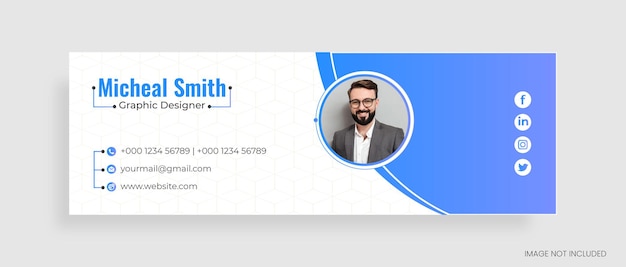 Email signature template or personal social media cover design