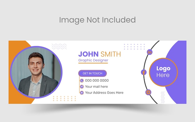 Email signature template or signature design for mail