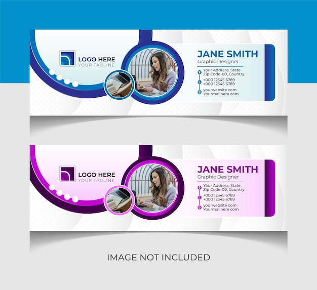 Email signature template and social media cover template