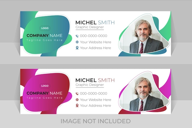 Шаблон подписи электронной почты или обложка для социальных сетей