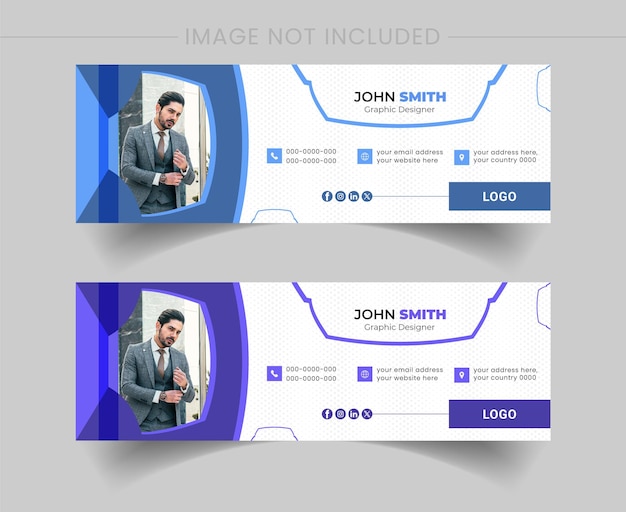 Email Signature template vector