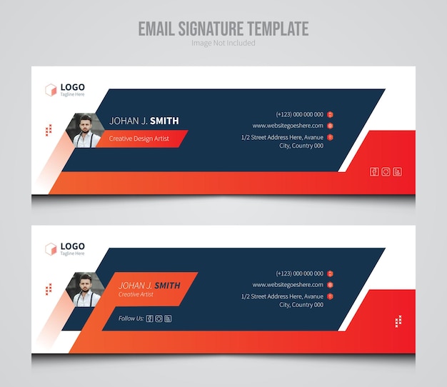 Email Signature Template Vector