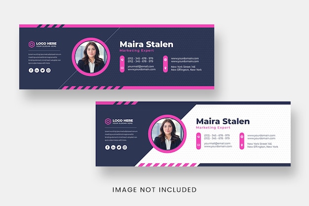 Vector email signature template