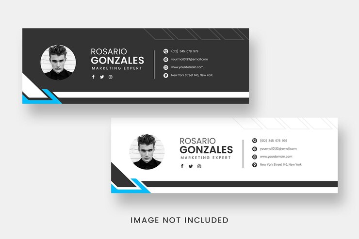 Vector email signature template