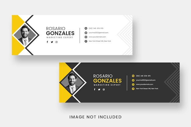 Vector email signature template