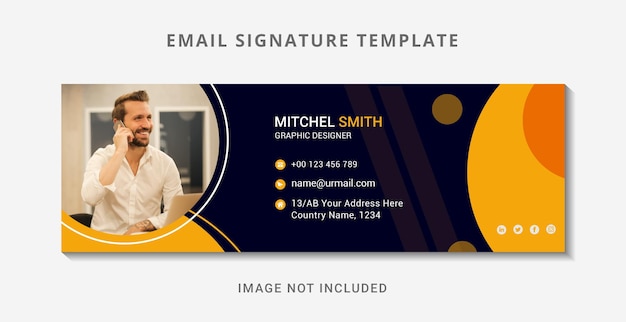 Vector email signature templates