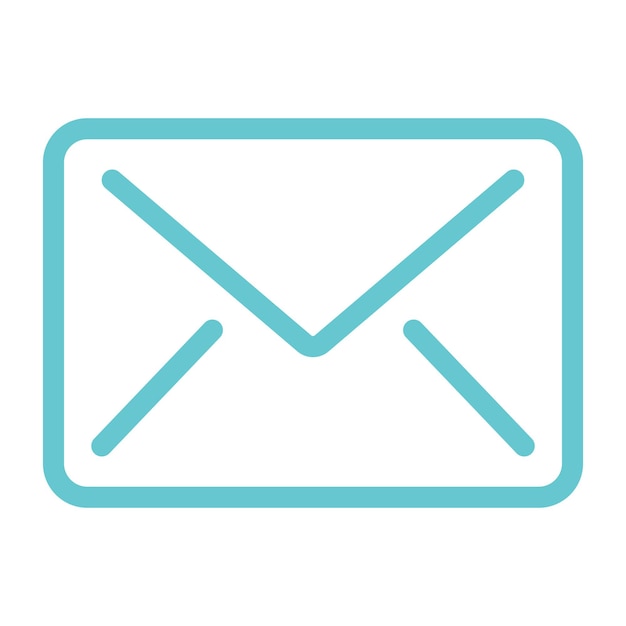 Email symbol. Outline envelope. Message.