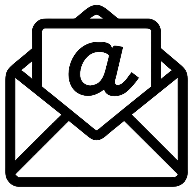 email symbol white icon