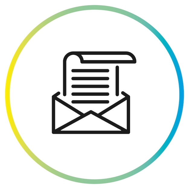 email template icon vector