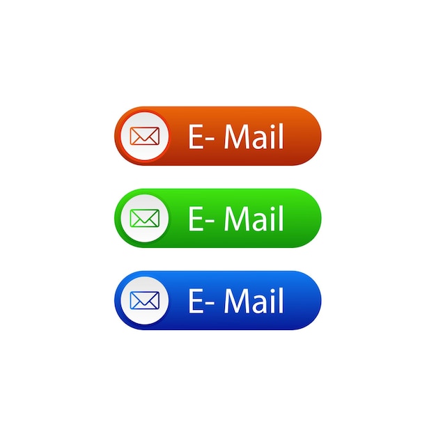 Vector email us buttons set