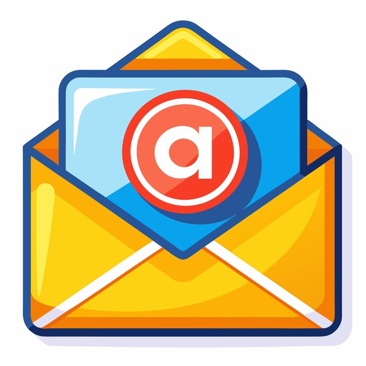 Vector email vector illustration white background