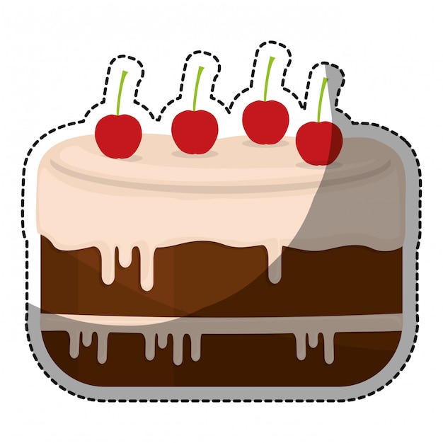 Vector embellished cake pastry icon image