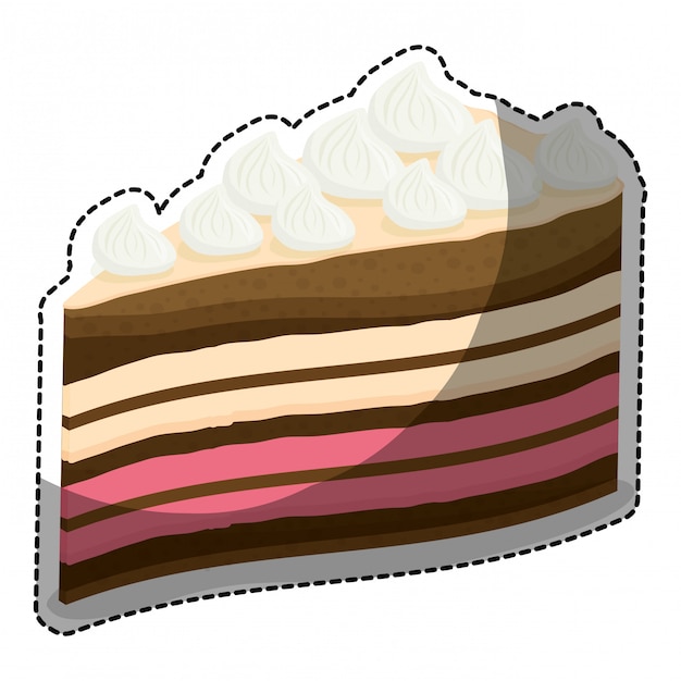 Vector embellished cake pastry icon image