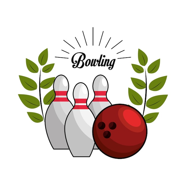 Vector embleem bowling game icoon