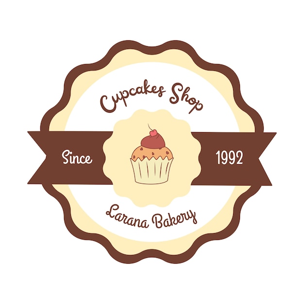 Embleem van de cupcake