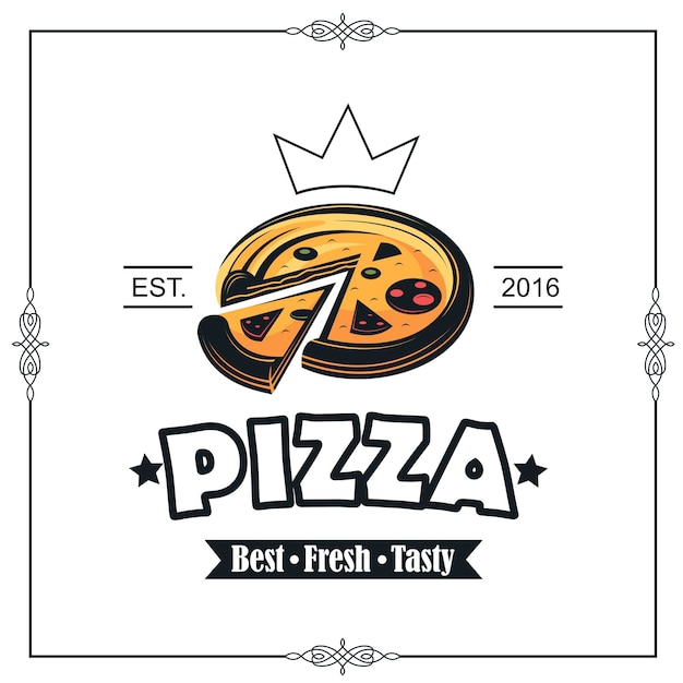 embleem van pizza