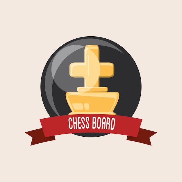 Emblem of chess board design