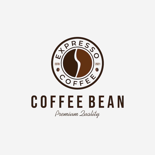 Emblem espresso coffee logo vector design vintage illustration icon