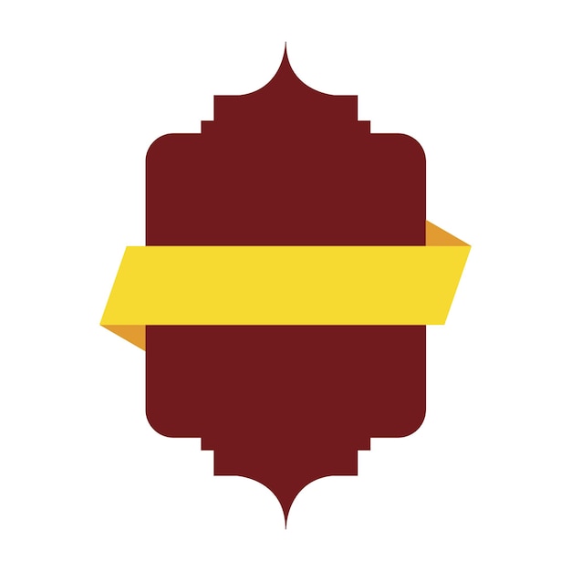 ベクトル エンブレム記章ロイヤルバナー記章リボンバナーアラビアバナー紋章要素中世のロゴ