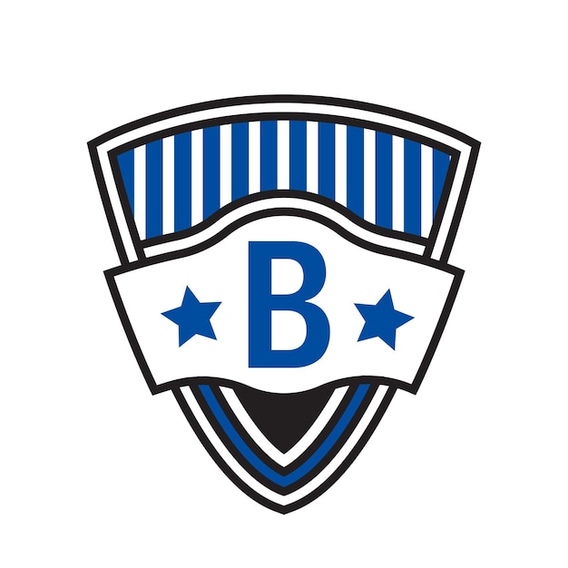 Emblema logo lettera b per la squadra di calcio