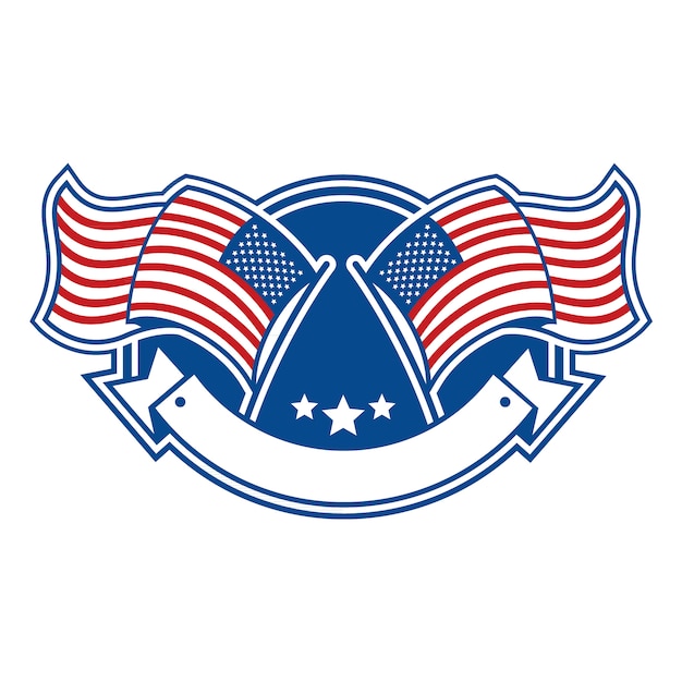 Emblem and symbol for US Independence Day