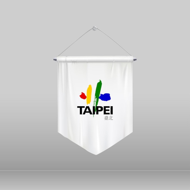 Vettore emblema della città di taipei.