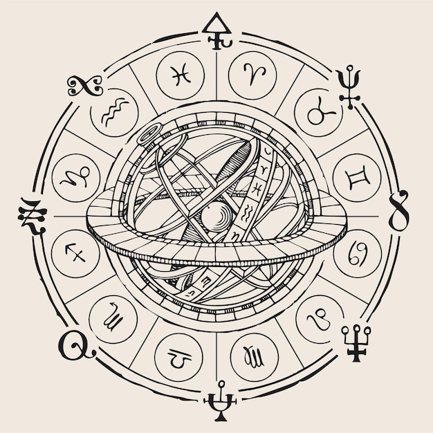 emblem on theme of astrology