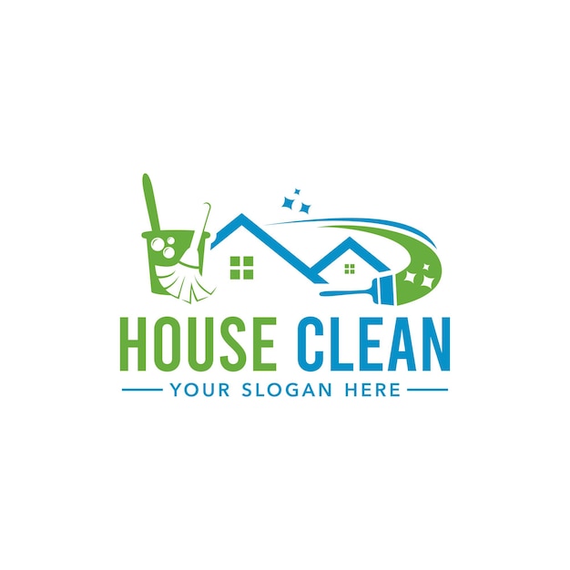 Emblem van het bedrijf house cleaning service vectorillustratie