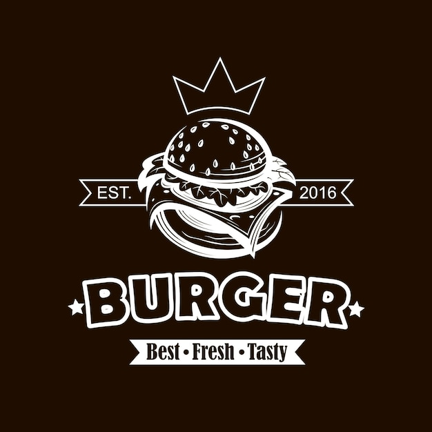 Emblem with burger