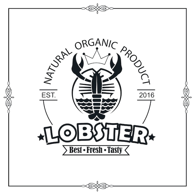 Emblem with lobster