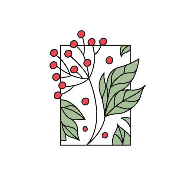 Emblem with viburnum