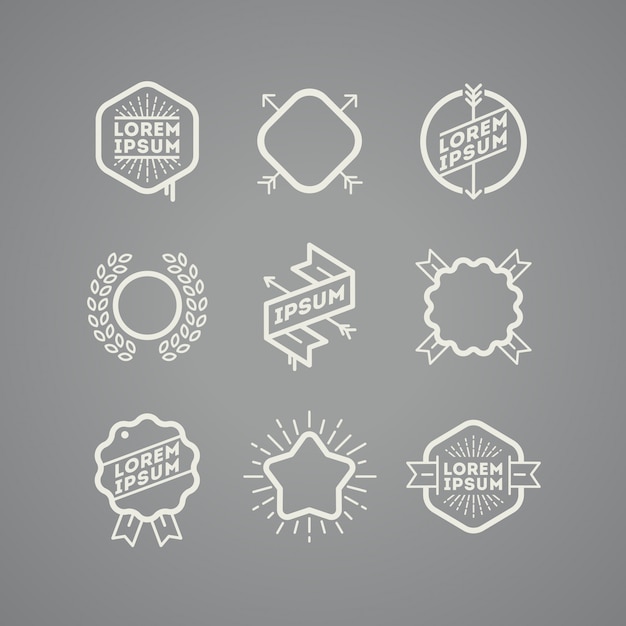 Vector emblemen en labels - set.