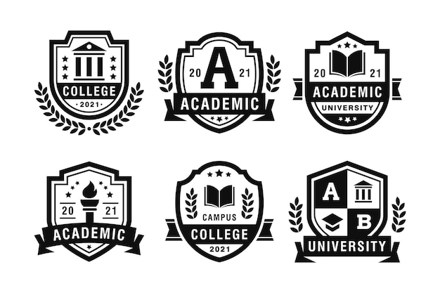 Vector emblemen van university academy en college