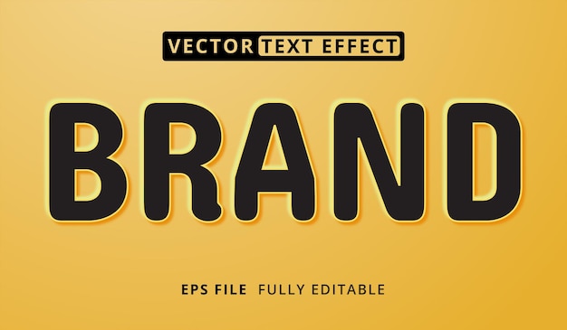 Emboss brand text effect