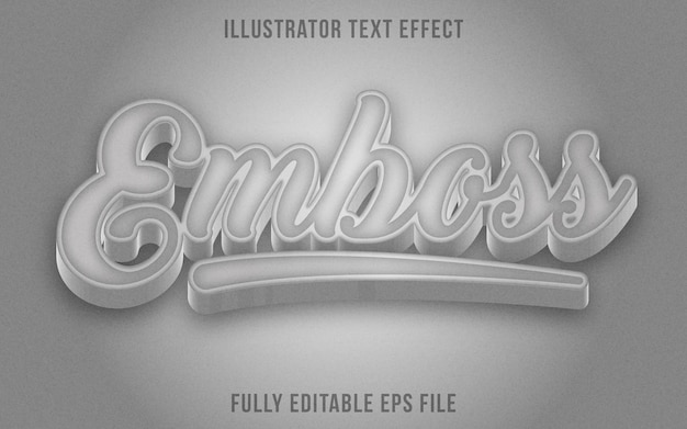 Vector emboss text effect