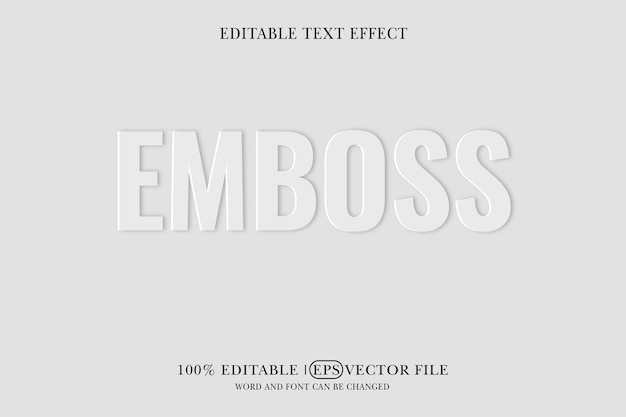 Emboss titel achtergrond Bewerkbare tekst effect 3d tekst sjabloon