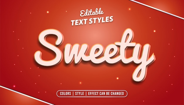 Embossed red and white text style effect