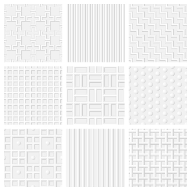 Premium Vector Embossed surface seamless patterns