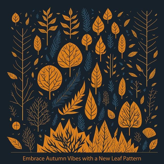 Vector embrace autumn vibes with a new leaf pattern