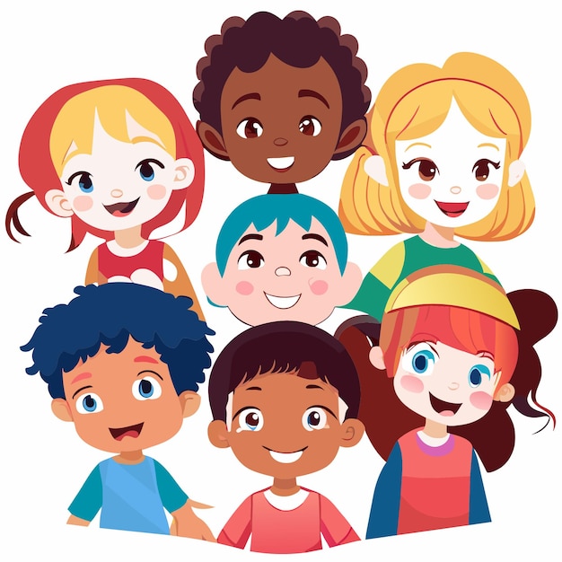 Vector embracing cultural diversity with kids in vector illustration