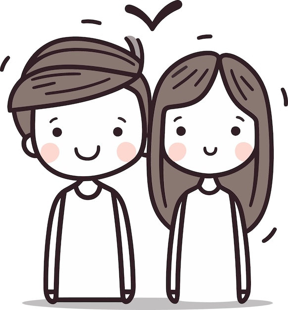 Embracing Love Vector Couple Illustration Cartoon Couple Vector Drawing