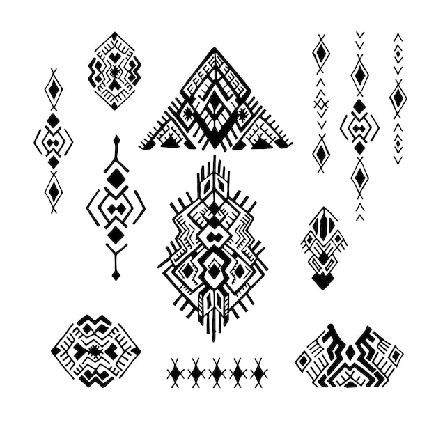 Vector embroidered crossstitch ornament ethnic national slavic pattern vector illustration ukrainian