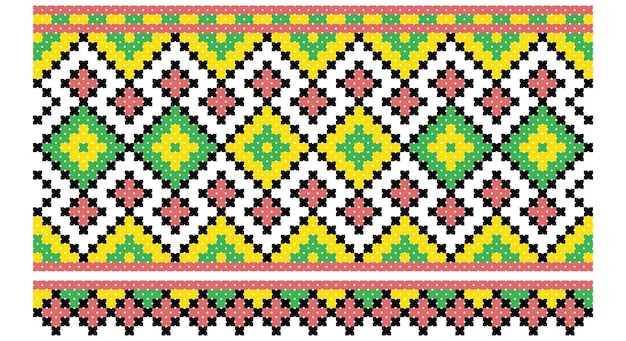 古い手作りクロスステッチ民族ウクライナ パターン ウクライナ タオル飾り rushnyk と呼ばれるベクトルのような刺繍良い