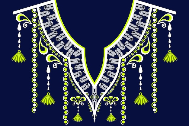 刺繡ネックラインネックレス伝統的な装飾パターンファッションテキスタイル装飾女性の服のデザイン