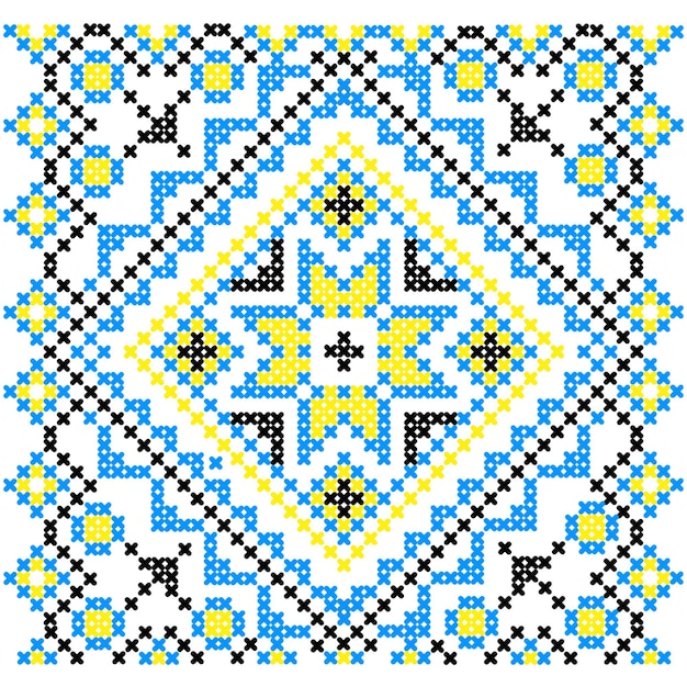 Embroidery. ukrainian national ornament decoration. vector illustration