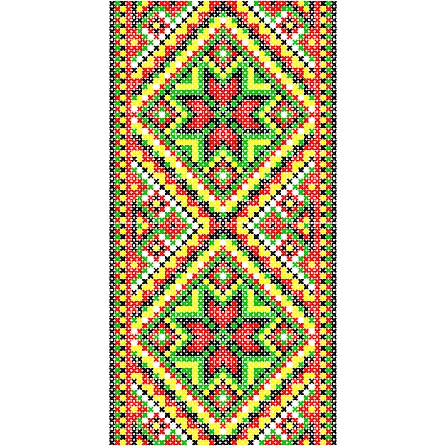 Embroidery. Ukrainian national ornament decoration. Vector illustration