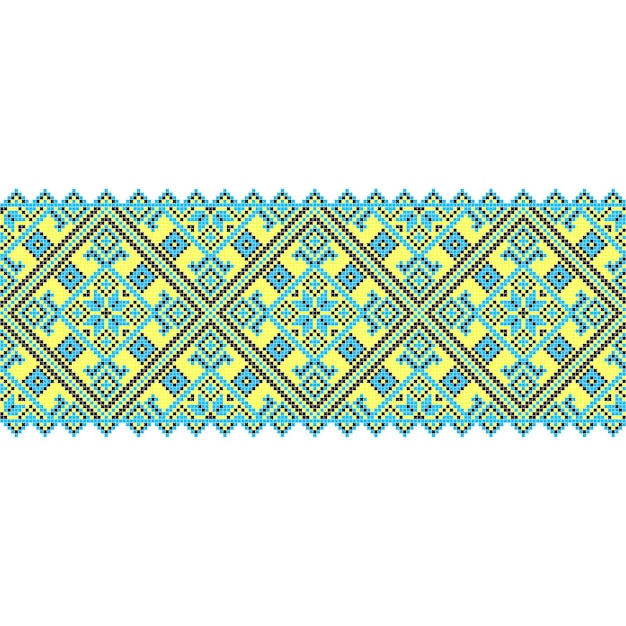 Embroidery. Ukrainian national ornament decoration. Vector illustration