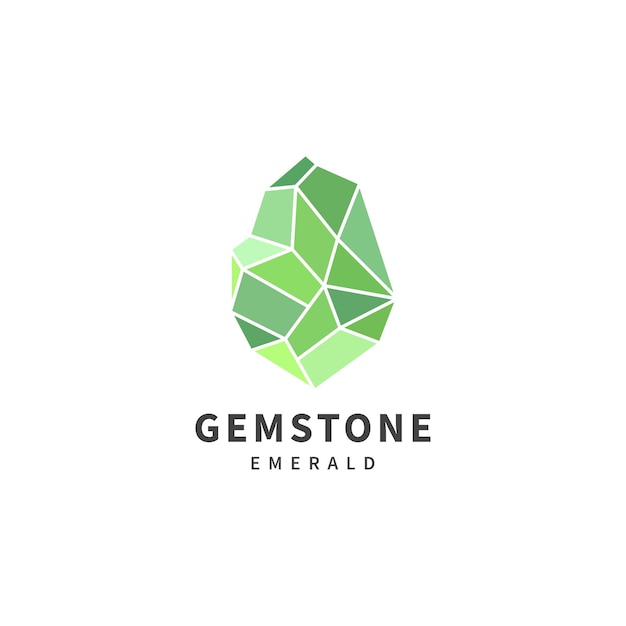 Emerald edelsteen vector logo ontwerp illustratie 2