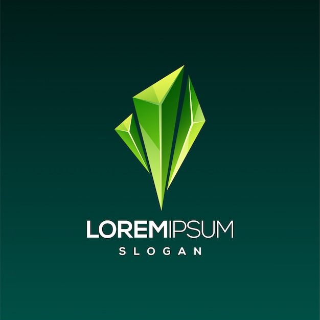 Vector emerald gem logo design